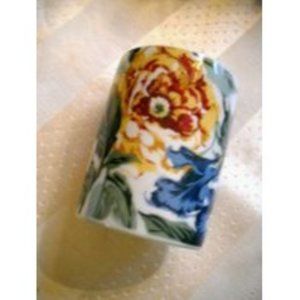 Bill Blass Tumbler CLAUDIA Designed For Andre Richard Floral Bathroom Glass